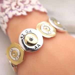 Smooth Shiny Metal Bullet Bracelet